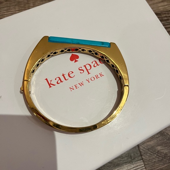 Kate Spade New York Turquoise Gold-Tone Building Blocks Bangle - Picture 2 of 4